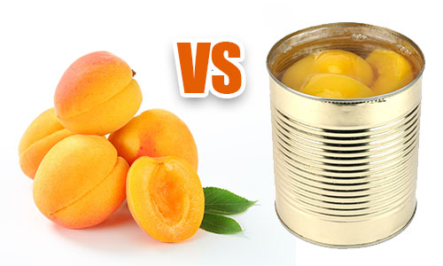canned fruit vs fresh fruit