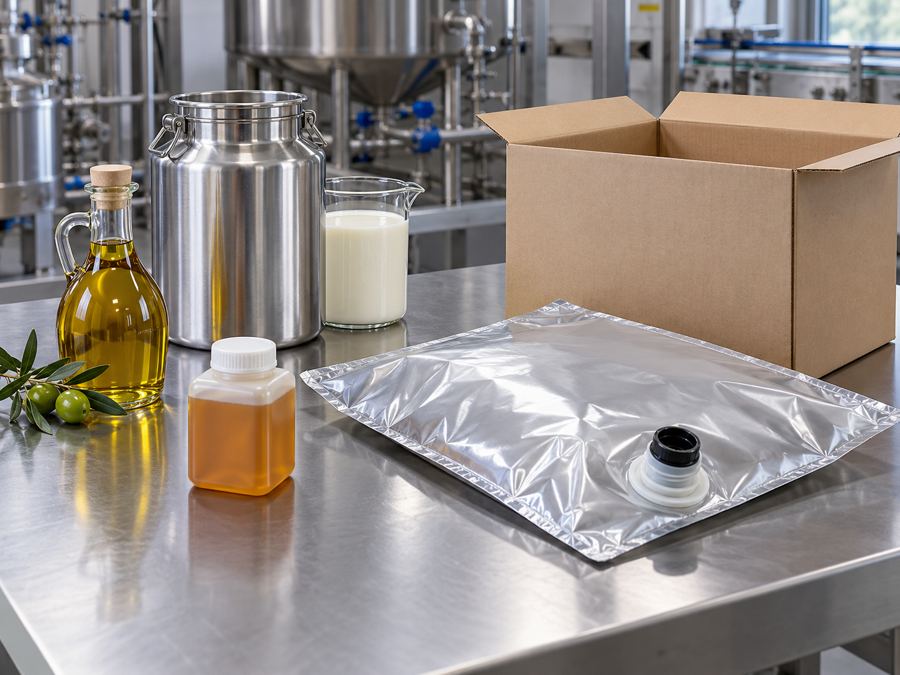 Illustrative flexible bag packaging options for edible oil, dairy and other liquids