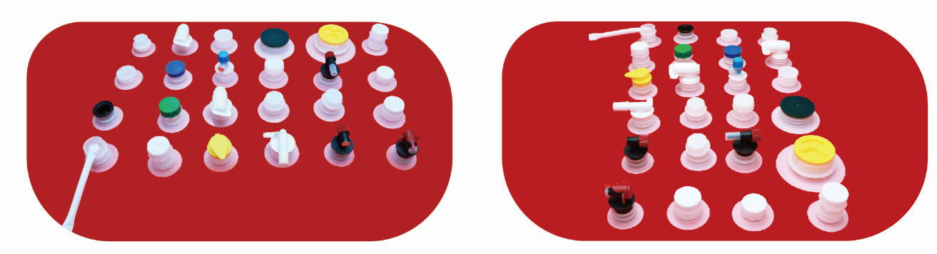 Supplier range of bag-in-box aseptic caps, valves and dispensing spouts