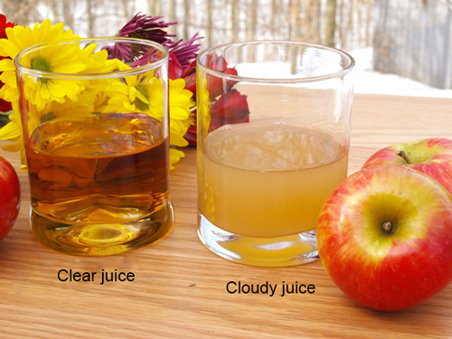 clear juice and cloudy juice