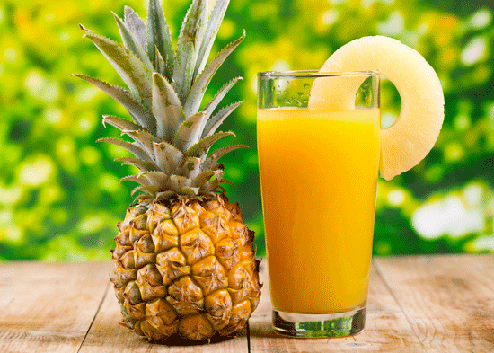 drinking pineapple juice is popular