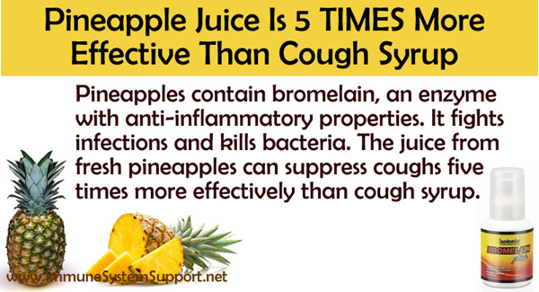 pineapple juice for cough