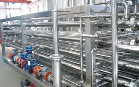 Tube in tube sterilizer for fruit juice 