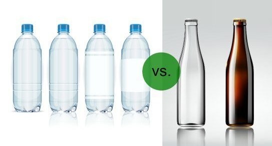 transparent plastic bottles
